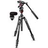 Manfrotto Treppiede in alluminio Befree Advanced Live Twist con testa video fluida + Joby Wavo PLUS "