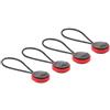 Peak Design Micro Anchor 4x anello di ancoraggio - ad esempio per guinzaglio, bracciale, scivolo, scivolo lite o frizione nero-rosso"