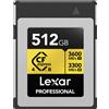 Lexar CFExpress Professional Tipo B 4.0 Oro - 3600MB/s 512 GB"