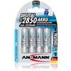 Ansmann Batteria ricaricabile NiMH Mignon AA 2850mAh 4er "