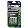 Varta Caricatore a spina LCD con 4 batterie ricaricabili AA/LR6 Mignon Power 2100 mAh "