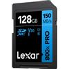Lexar SDXC PRO Serie Blu - 800x 150MB/s UHS-1 V30 128 GB"