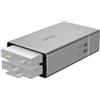 Lexar Custodia di backup portatile Workflow Go con alloggiamento per 2 moduli (compatibile con lettori/SSD Workflow) "