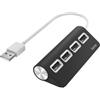 Hama Hub USB, 4 porte, USB 2.0, 480 Mbit/s, nero "