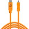 Tether Tools Cavo dati USB TetherPro per USB-C a USB 2.0 Mini-B8 - spina dritta 4,6m arancione"
