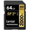 Lexar SDXC Professional Tipo Gold - 2000x 300MB/s V90 II 64 GB"