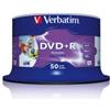 Verbatim DVD+R 16x Wide Printable 50x "