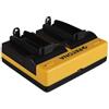 Patona Caricabatterie doppio per cella 18650 ICR18650-26F INR18650F1L NCR18650B US18650VTC5 US18650VTC6 "