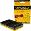 Patona Caricabatterie doppio per Speedlite LP-EL EL-1 EL-5 di Canon, incluso cavo USB-C "