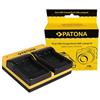 Patona Caricabatterie doppio per Casio NP-120 CoolPix S2500 S3100 S4100 incl. cavo Micro-USB "