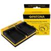 Patona Caricabatterie doppio per Casio NP-40 DC P500 E520 E520+ E610 Casio NP-40 Casio incl. Micro-USB "