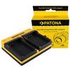 Patona Caricabatterie doppio per Contour GPS Contour CT-3650 HD 1080P, incluso cavo micro USB "