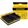 Patona Caricabatterie doppio per Garmin P11P15-04-N02 Montana 600 650 600 Moto 650 t incl. cavo micro-USB "