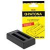 Patona Caricabatterie doppio per Insta360 X3 CINAQBT/A con cavo micro-USB "
