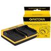 Patona Caricabatterie doppio per JVC BN-VF707U D JVCD250 JVCD270 JVCD290 JVCD73AC JVCDF430 incl. Micro-USB K "