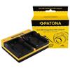 Patona Caricatore doppio per Olympus Li-10B"