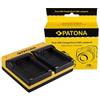 Patona Caricabatterie doppio per Oregon ICP103446 Scientific ATC9K, incluso cavo micro-USB "