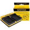 Patona Caricabatterie doppio per Samsung BP-80W SCD385SC SC-D385SC VPD381 VP-D381 VPDX100 incl. Micro-USB Ka "