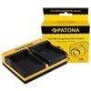Patona Caricabatterie doppio per Samsung SLB-07A TL TL100 TL210 TL220 TL225 TL90 SLB-07A PL150 incl. Micro-U "