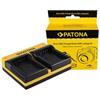 Patona Caricabatterie doppio per Samsung SLB-0837B IA-BH130C IA-BH130LB Digimax i85 L74 wide incl. cavo Micro-USB "