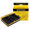 Patona Caricabatterie doppio per Sony NP-FC10"