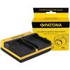 Patona Caricabatterie doppio per Sony NP-FM50 NP-F550"