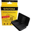 Patona Caricabatterie doppio con funzione di power bank e memoria per Canon LP-E6 "
