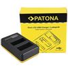 Patona Caricatore USB a doppio LCD per Canon LP-E8 "
