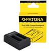 Patona Doppio caricabatterie rapido per GoPro Fusion, ASBBA-001 con cavo micro USB "