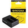 Patona Doppio caricabatterie rapido per SJCAM SJ6 Legend Black SJ6000 incl. cavo Micro-USB "