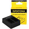 Patona GoPro Hero 3 AHDBT-301 Caricabatterie doppio USB con cavo Micro-USB "