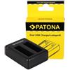 Patona GoPro Hero 4 AHDBT-401 Caricabatterie doppio USB con cavo mini-USB "