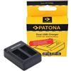 Patona GoPro Hero 9 Hero 10 Hero 11 AHDBT901 ADBAT001 ADDBD-211 Caricabatterie doppio USB incl. cavo Micro-USB "