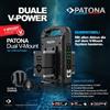 Patona Caricabatterie Platinum a 2 canali per batterie con attacco a V 6A*2 Uscita USB-C:PD100W incl. cavo XLR a 4 pin "