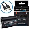 Patona Batteria al platino con ingresso USB-C per Panasonic DMW-BLK22"