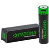 Patona Batteria Premium 18650 Cell Li-Ion protetta con ingresso USB-C 3,7V 3300mAh "