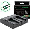 Patona Caricabatterie Premium Dual PD Performance per Casio NP-50 incl. ingresso/uscita USB-C"