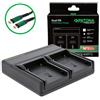 Patona Caricabatterie Premium Dual PD Performance per JVC BN-V408U, con ingresso/uscita USB-C "