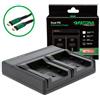 Patona Caricabatterie Premium Dual PD Performance per JVC BN-VG107U con ingresso/uscita USB-C "