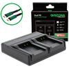 Patona Caricabatterie Premium Dual PD Performance per Pentax D-LI88 incl. ingresso/uscita USB-C"