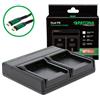 Patona Caricabatterie Premium Dual PD Performance per Samsung SLB-07A incl. ingresso/uscita USB-C"