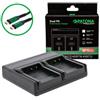Patona Caricabatterie Premium Dual PD Performance per Sanyo DB-L40A, con ingresso/uscita USB-C DB-L40A incl. ingresso/uscita USB-C"
