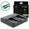 Patona Caricabatterie Premium Dual PD Performance per Sanyo DB-L90 incl. ingresso/uscita USB-C"