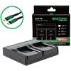 Patona Caricatore Premium Dual PD Performance per SJCAM SJ4000 con ingresso/uscita USB-C "