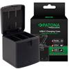 Patona Scatola di ricarica tripla Premium per GoPro Hero 9 10 11 incl. cavo USB-C "