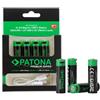 Patona Premium USB-C 4x AA Mignon batterie ricaricabili Litio 3000mWh 1,5V ricaricabili con 1 a 2 cavi di ricarica USB-C "