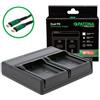 Patona Caricatore PremiumDual PD Performance per Nikon EN-EL14 incl. ingresso/uscita USB-C"