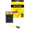 Patona Caricabatterie USB intelligente a doppio LCD per Panasonic DMW-BLG10"