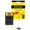 Patona Caricatore USB SmartDual LCD per Canon LP-E12"