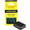 Patona Caricabatterie triplo per GoPro Hero 8 "